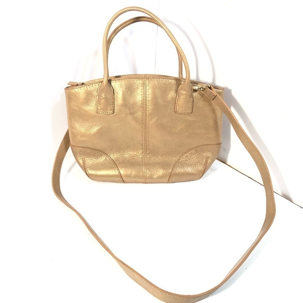 FOSSIL Gold Metallic Convertible Hand/Shoulder Bag - Picture 3 of 6
